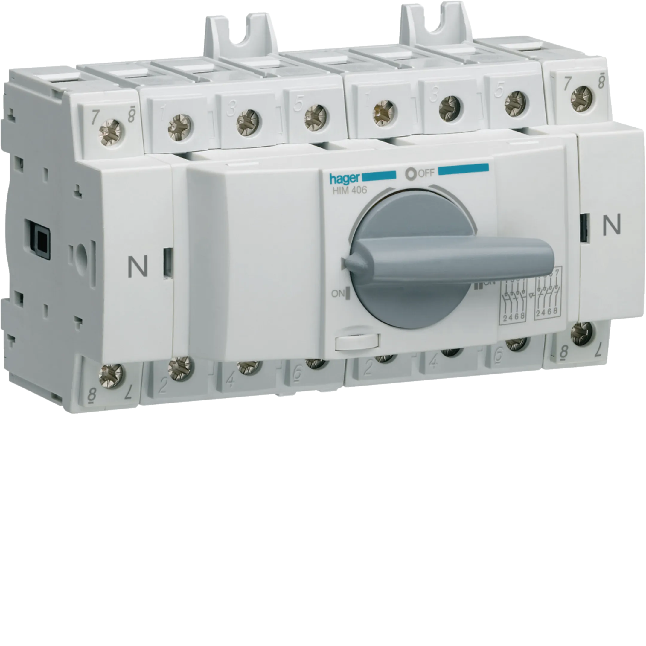 SKLOPKA MODULARNA  63A, 1-0-2, 4-POL,  HIM406,   HAGER