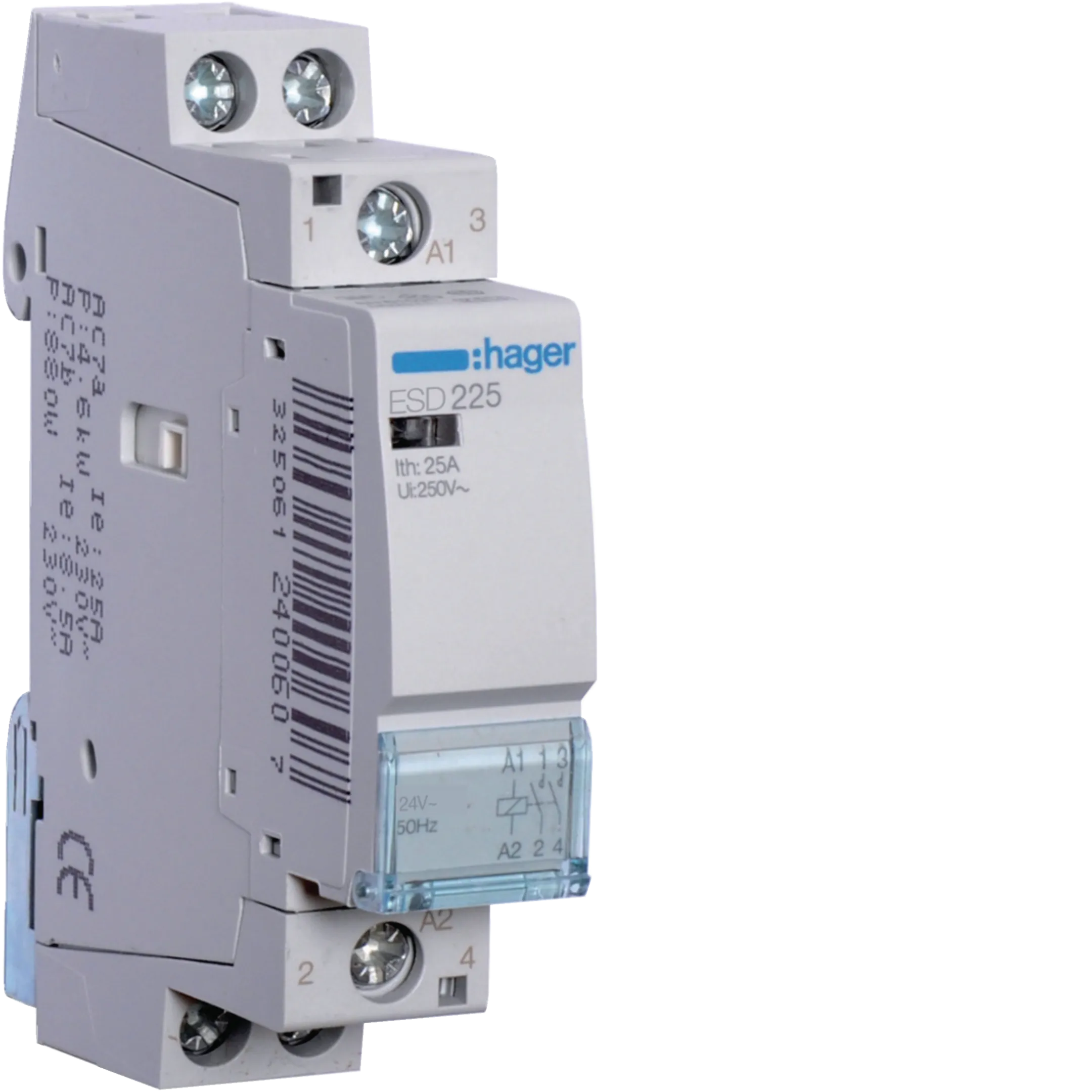 KONTAKTOR 25A 2K.O. 24V (DVA RADNA KONTAKTA),  ESD225,   HAGER
