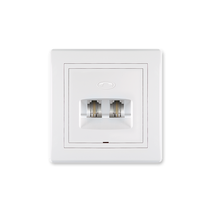 PRIKLJUCNICA TELEF. SA DVA MODULARNA PRIKLJUCKA  PRESTIGE LINE,  613.000, AC