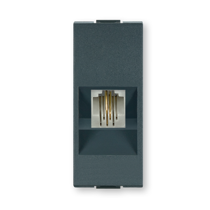 PRIKLJUCNICA TELEFONSKA RJ 12 6/4 1M ANTRACIT,  663.A,   ALING MODE